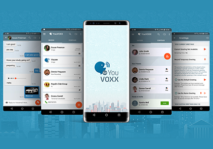 Messaging and voicemail app